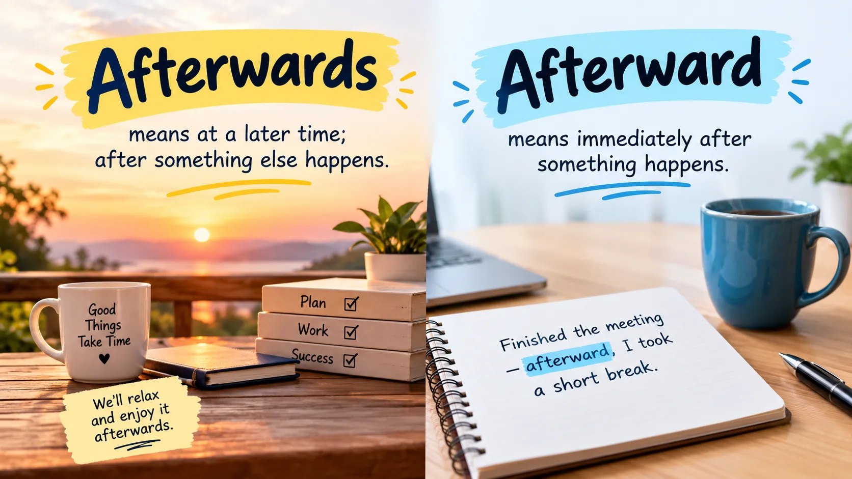 Afterwards Or Afterward