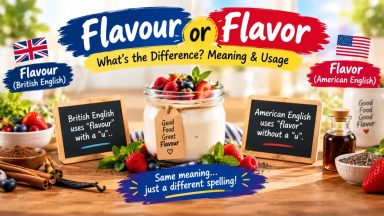 Flavour Or Flavor
