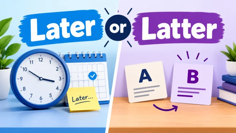 Later Or Latter